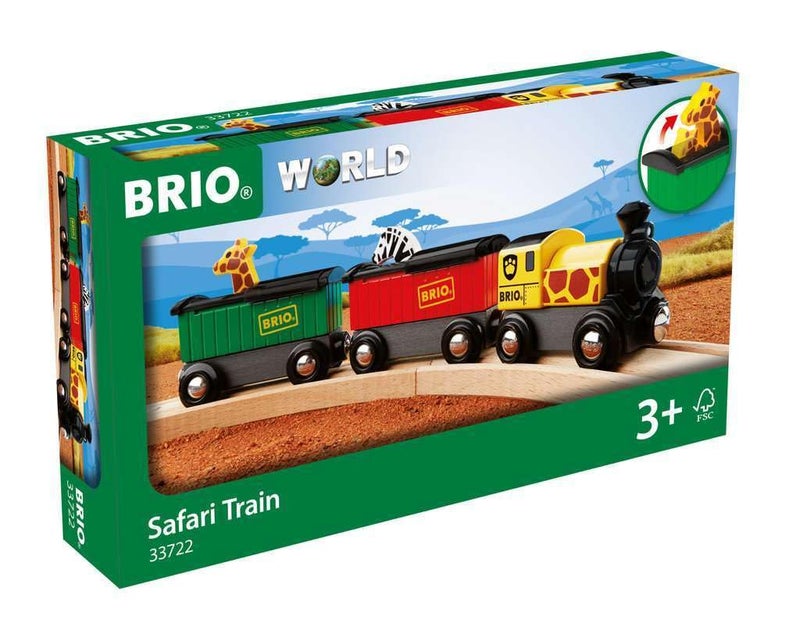 BRIO World - 33722 Safari Train | Interactive Toy Train Set for Kids Age 3 and Up | Environmentally Conscious | Engine and Animal Wagons Included - Image 2